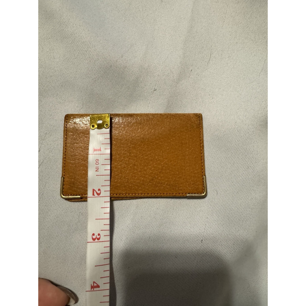 Smythson Orange Leather Card Holder - Picture 5 of 5